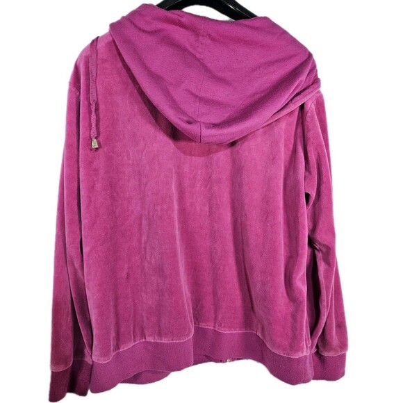 Kardashian Kurves hoodie KK Pink Embellished Zip up 20W - Picture 3 of 4